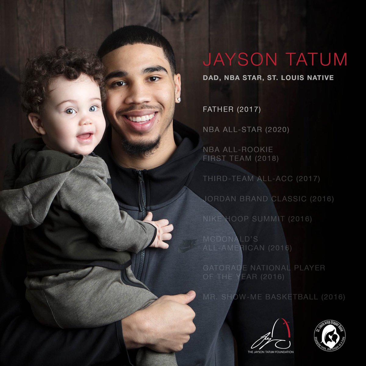 jaytatum0's tweet photo. On this Father’s Day, Deuce &amp; I need your help as we team up with the St. Louis Area Diaper Bank to raise 1,000,000 diapers for local families through our “DADDY &amp; DEUCE DIAPER DRIVE”.  Just $12.00 can provide a whole month of diapers.  [Link in bio!] https://t.co/0vfkRFNk8Y