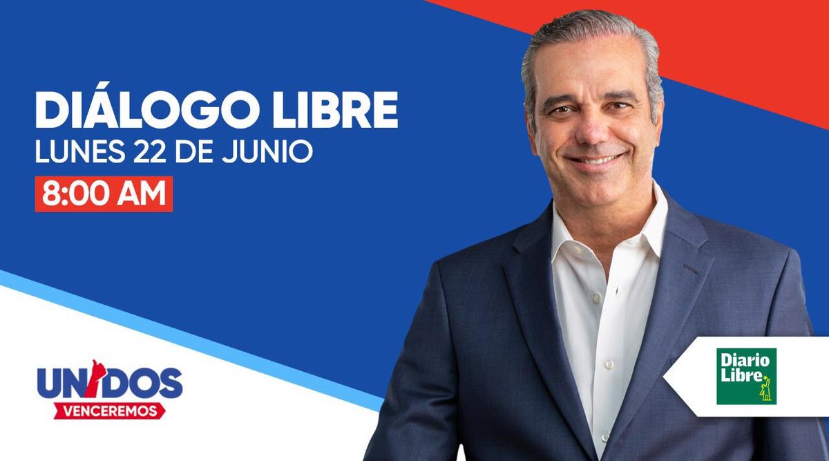 luisabinader's tweet photo. Este lunes 22 a partir de las 8:00 a.m.  estaré en el espacio Diálogo Libre de @DiarioLibre. https://t.co/4ZLwSEYbQZ