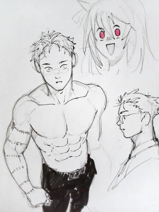 Some dorohedoro sketches from my sketchbook 