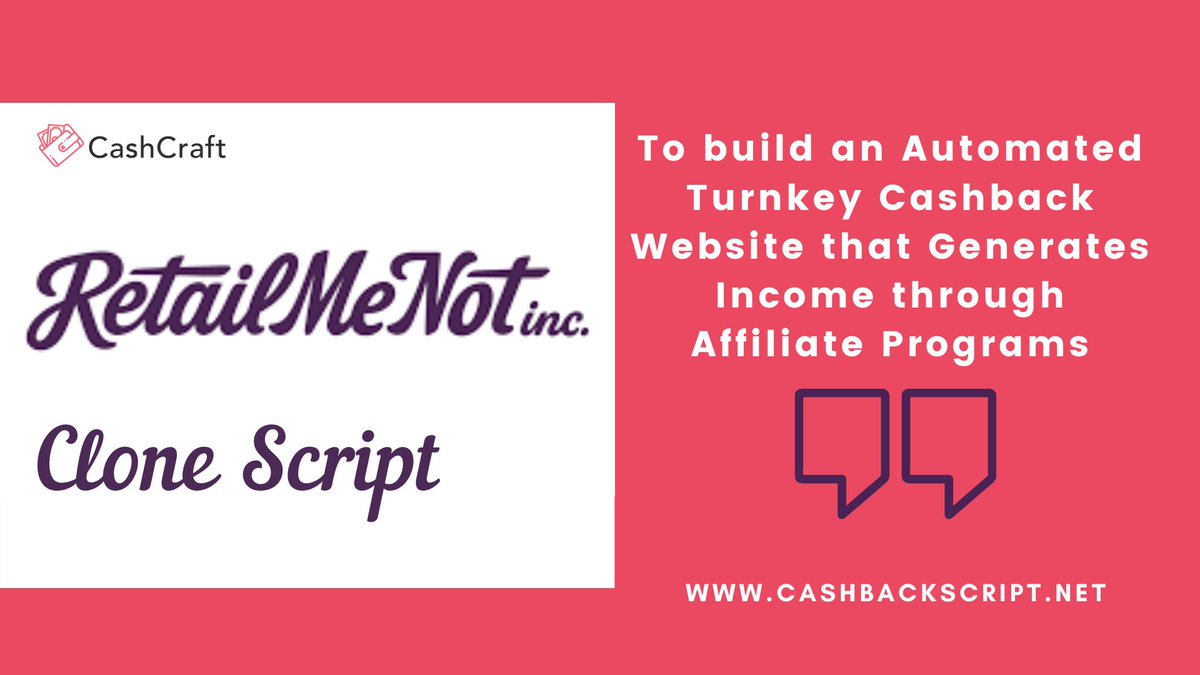 cashcraft_offl's tweet image. To build a Automated Turnkey #CashbackSolutions that generates Income via #affiliate commission
Take a Glance  buff.ly/2AWkAxH

#MakeMoney #Cashback #AffiliateMarketing #Europe #Germany #Brazil #Bangaladesh #France #Italy #Australia #CashbackClone #RetailMeNotClone #uaeu