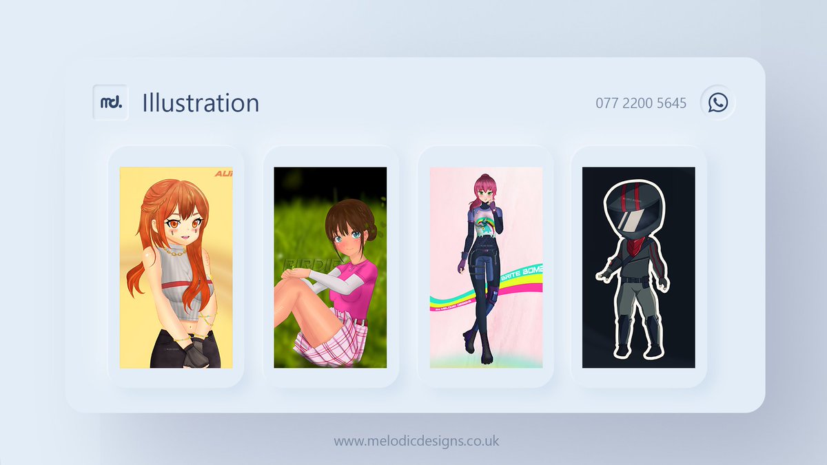 MelodicDesigns_'s tweet image. Hi! I'm a professional graphic designer and would appreciate any support possible. Here are some of the services I provide;
• Illustration