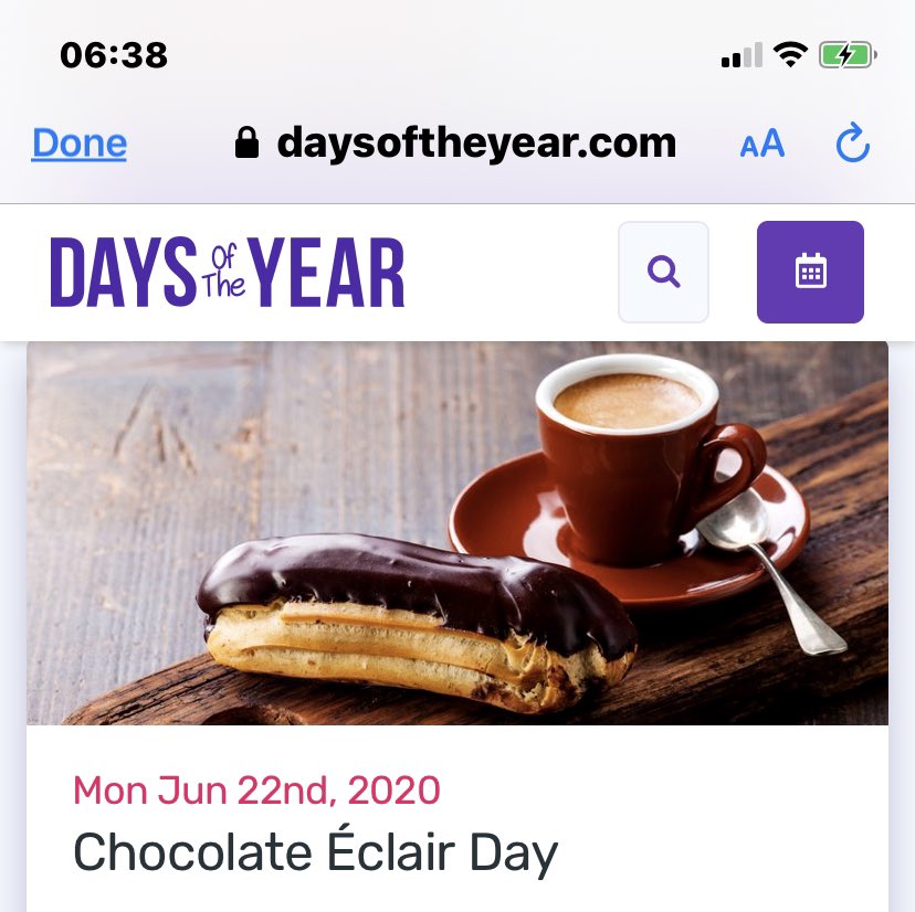 Hey peeps, it’s Chocolate Éclair day... as if you need an excuse to consume this lightening ⚡️treat <a href="/daysoftheyear/">Days Of The Year</a> (sorry we are closed all week)