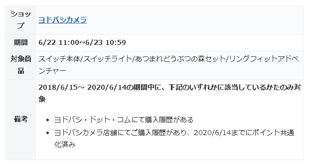 nsw0917's tweet photo. 6/22のスイッチ抽選 一覧

【本日開始】ヨドバシカメラ(~6/23 10:59)
https://t.co/5aew6klUBJ

【本日開始】フジネット(～6/29)
https://t.co/oFsTCY0YfG

【本日開始】エディオン難波本店(~6/24 20:00)
※店舗受付。詳細は公式Twitterご参照ください

【6/25,26】イオン九州
https://t.co/BsSzixhsDq https://t.co/ZrnVogAChZ