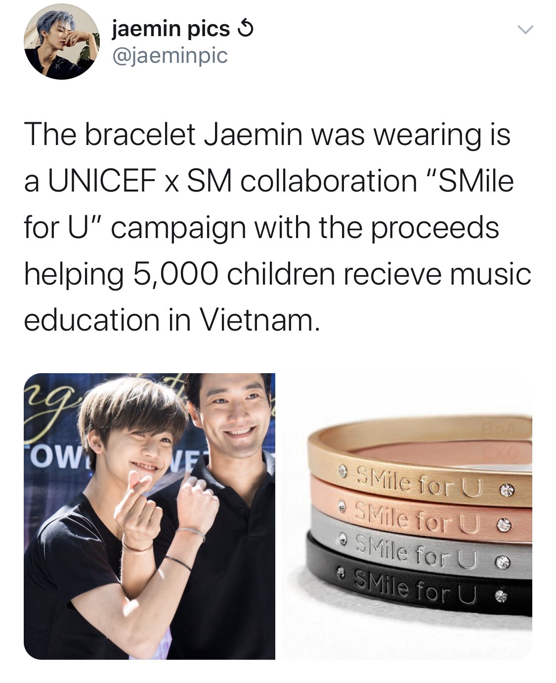NCT FASHION & STYLE ! on X: Jaemin ring from UNICEF. For those who  participated in the “ For Every Child , Hope “ campaign, will get this ring  as special gift