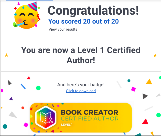 SanchitaGhosh17's tweet photo. Have been in love with @BookCreatorApp for past couple of years, but did the easy to do, fun certification last night. 😁 #easyedtech #edtechyoucandotoday https://t.co/f0T6CpcGbL