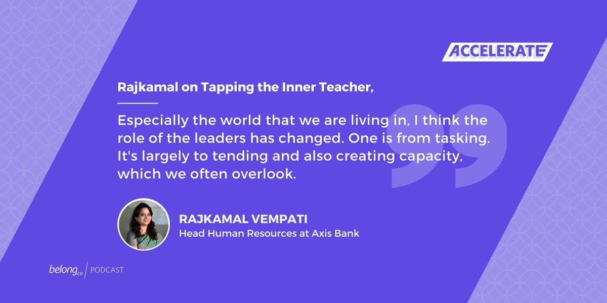 AcceleratePcast's tweet photo. We have with us is The Head #HR of @AxisBank, @RajkamalVempati who shares her insights on the how the leadership roles have undergone a paradigm shift. More on @BelongCo's official #podcast channel #BelongAccelerate! https://t.co/ciPDMGYvkm https://t.co/ZYDxbsuTWd