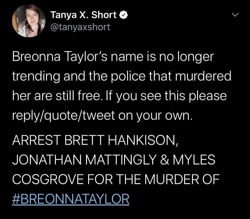kadellis's tweet photo. #JusticeForBreonnaTaylor https://t.co/p71vLxBxH7