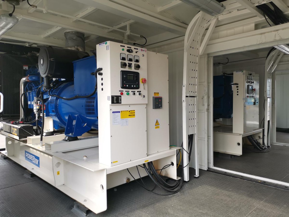 Powerlink_AU's tweet photo. A power station case up and running in the #oilfield industry, to provide onsite power in the project.

PowerLink #diesel #generators open set, 10 units of 625kVA are located in a huge #container house! https://t.co/F0iUOnL5e8