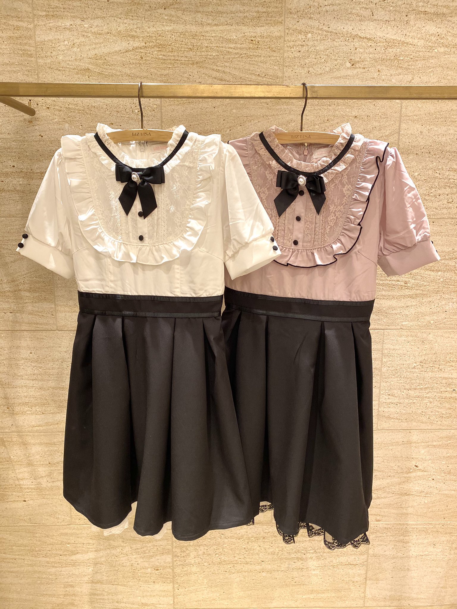 ワン子♡ an another angelus】 配色パイピングドット柄ワンピースコート