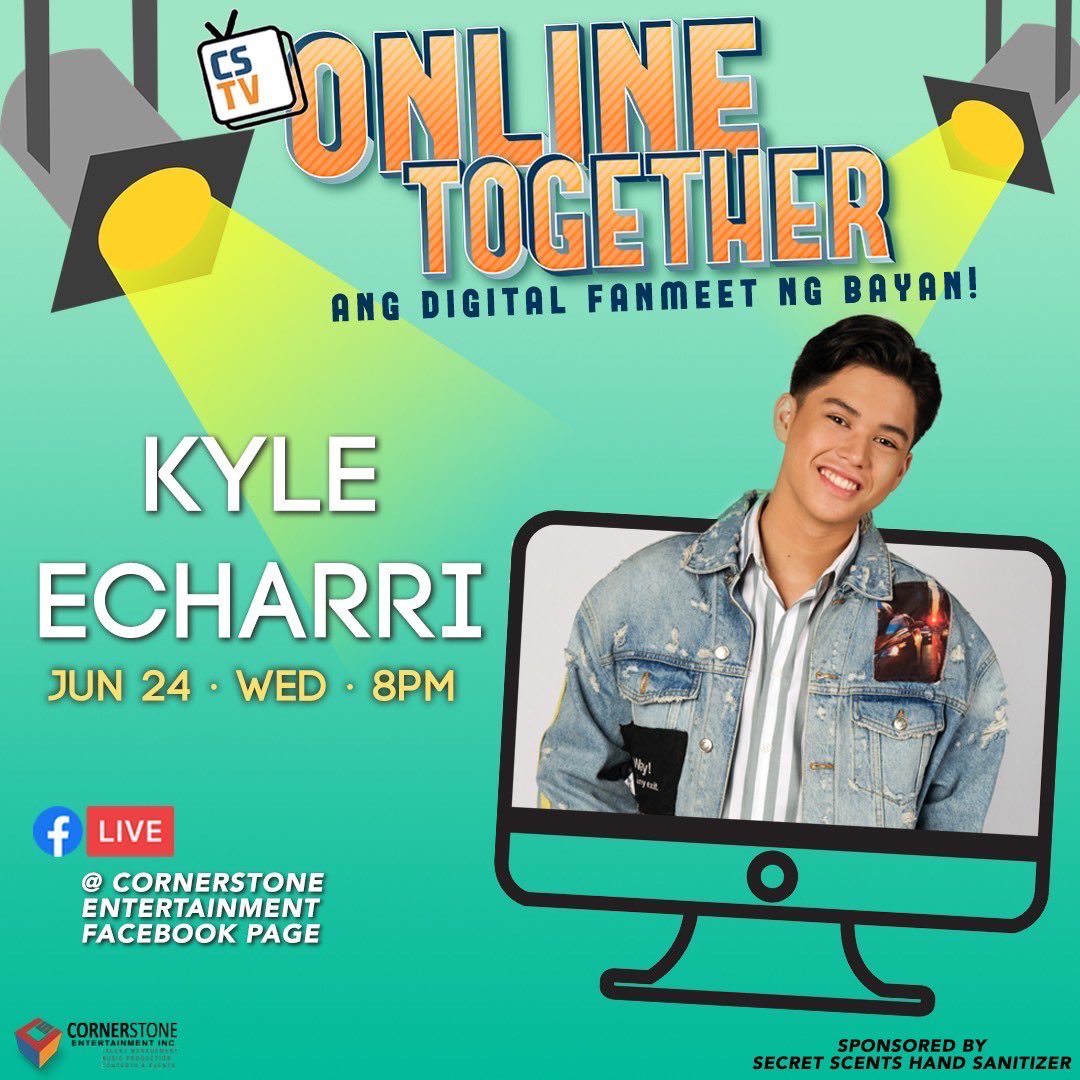 kyle_echarri's tweet photo. Let’s meet on Wed, June 24, 8pm, kahit online lang muna tayo. We’ll be live. Would love to meet you. https://t.co/18xuFifxEN