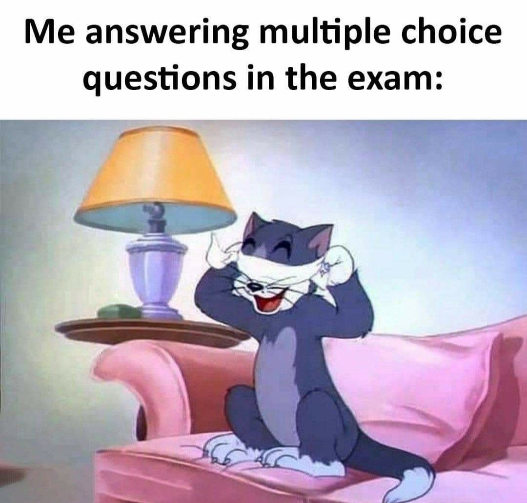 Alan_soni_'s tweet photo. Me answering multiple choice question in the exam like 😅😅😅 https://t.co/P0hPdWOwcc