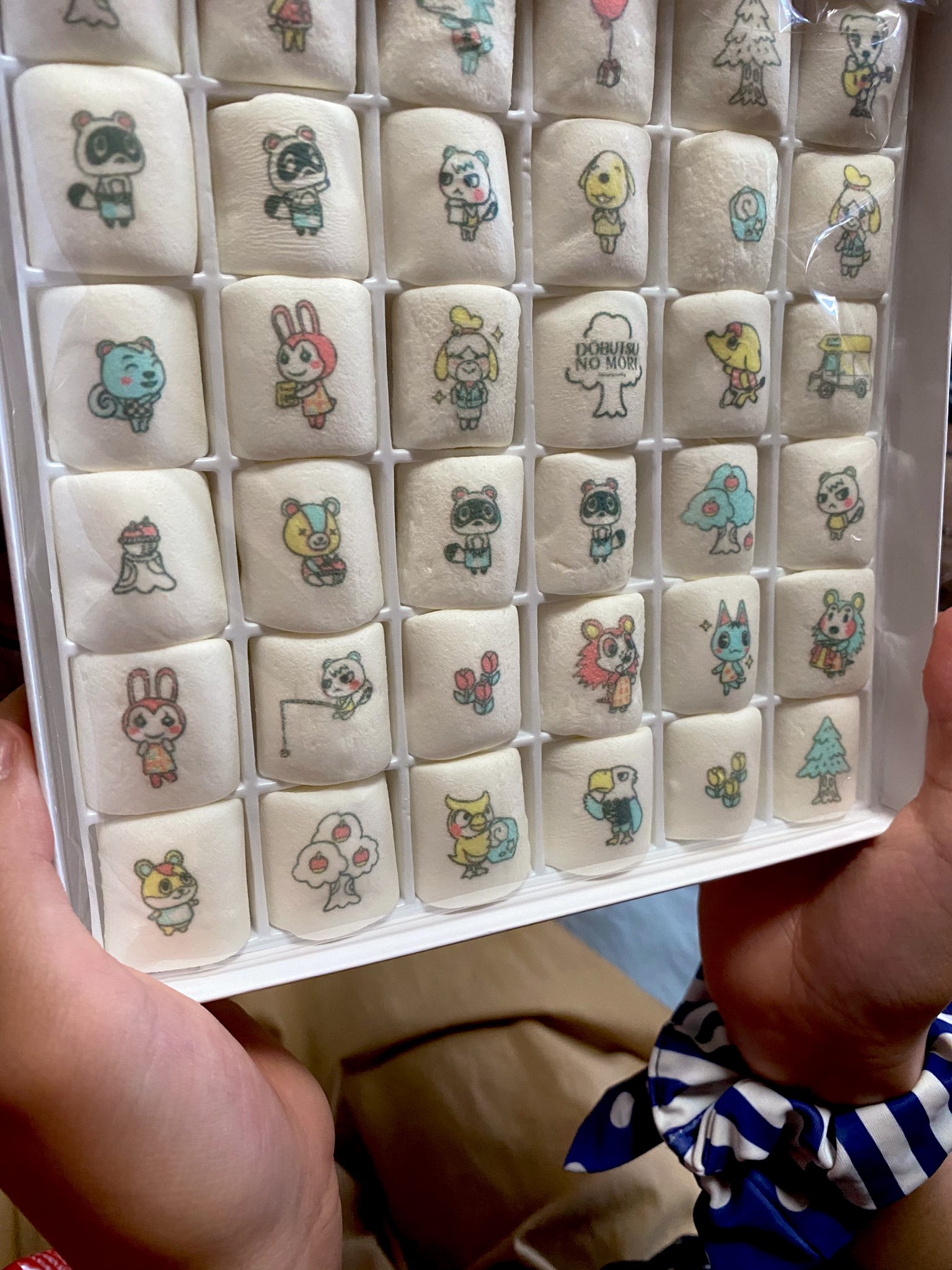 チヨ えっ なにこれかわいいいぃ お友達と遊ぶとき食べるわ どうぶつの森のマシュマロ クッキーも超かわいいからみんな任天堂tokyoに行くんだなも 筆箱は娘 Tシャツは長男着るかな あつ森 T Co Dzwazfmzuf Twitter