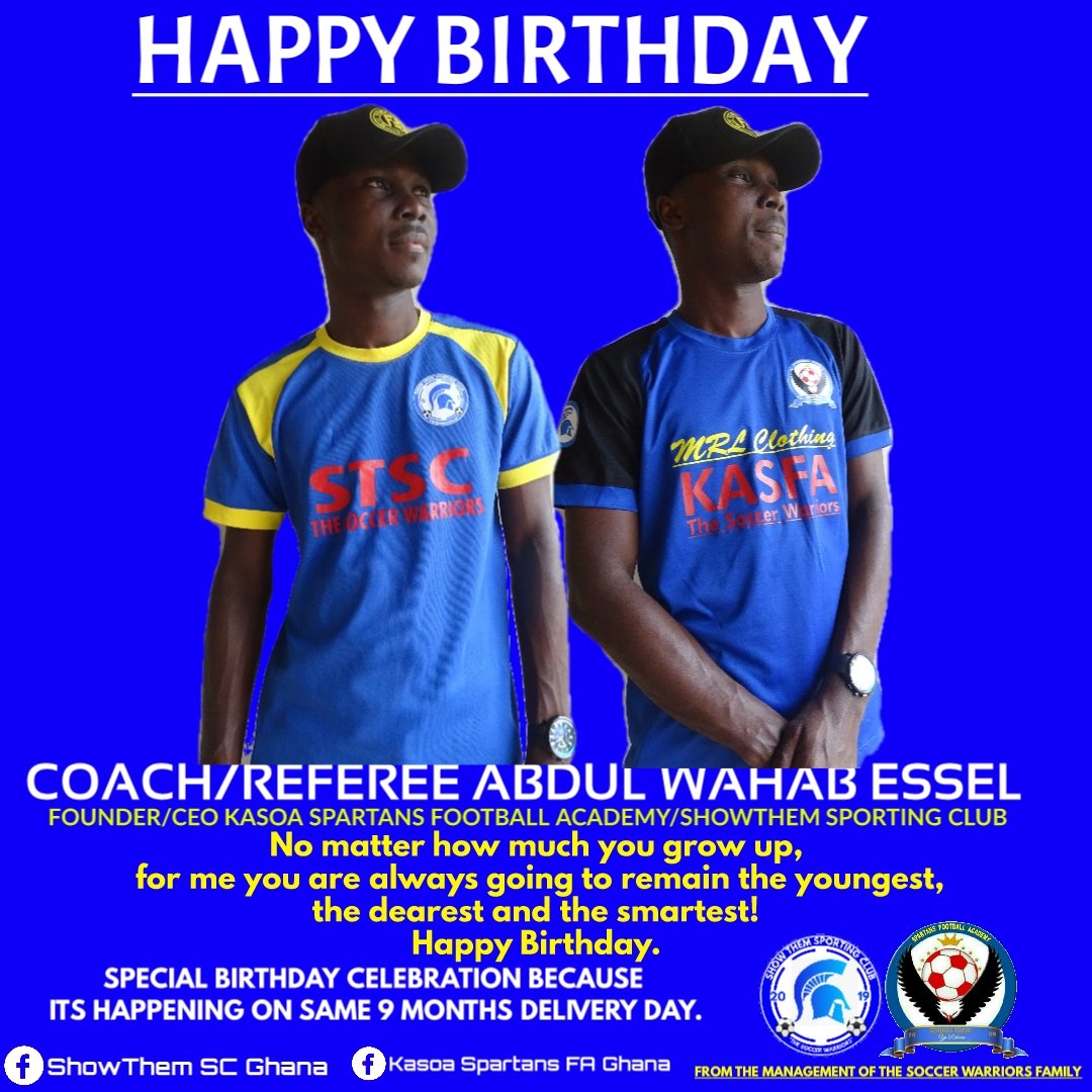HAPPY BIRTHDAY
May God's blessings be on you today and for the many more days to come. May His blessings on you never fade away.  Many Happy Returns of the day to you. Lots of best wishes to you on your special day.
#TheSoccerWarriors
#KASFA
#STSC