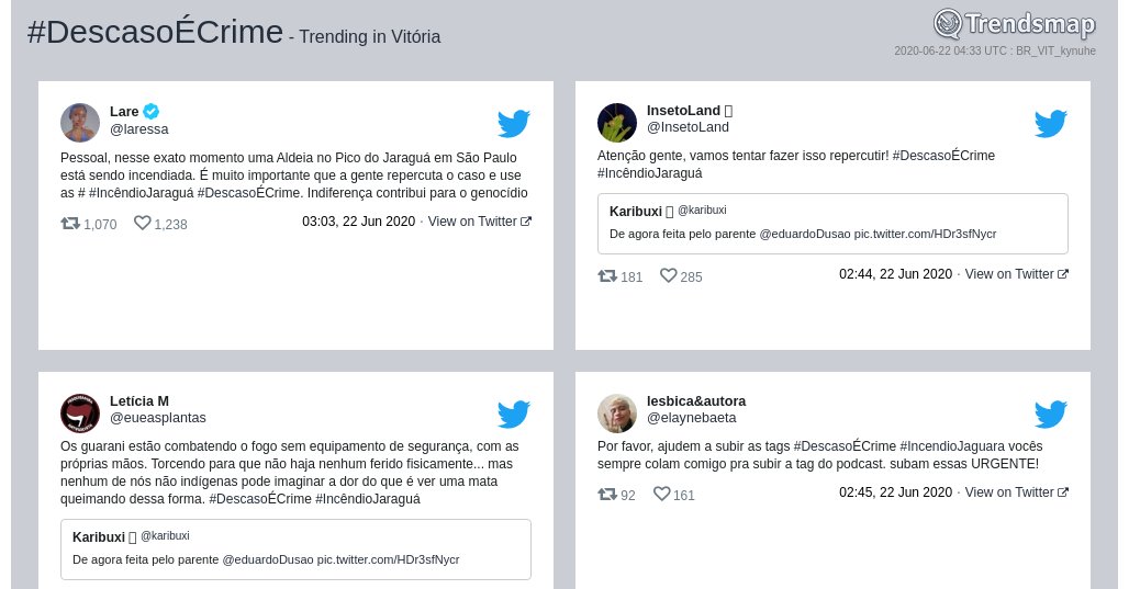 #descasoécrime é tendência em #Vitória

trendsmap.com/r/BR_VIT_kynuhe