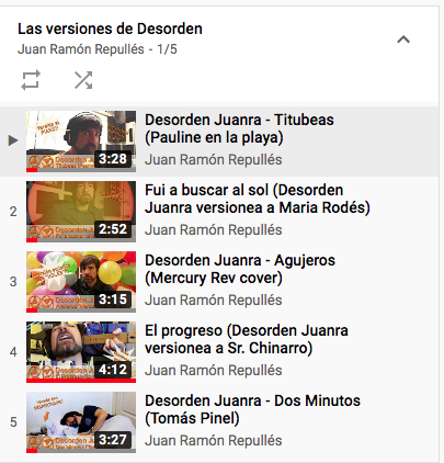 DesordenJuanra's tweet photo. Las canciones de mi último trabajo “Las versiones de Desorden” tienen sus propios videos en youtube. No dejes de verlos!
https://t.co/atAHnDGnGx #covers #musica https://t.co/DBOMNAeDDQ