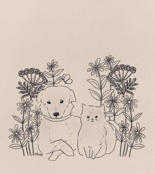 Friends ☺️

-
I can draw your pets in this style. DM me for commission inquiries ☺️✨ 