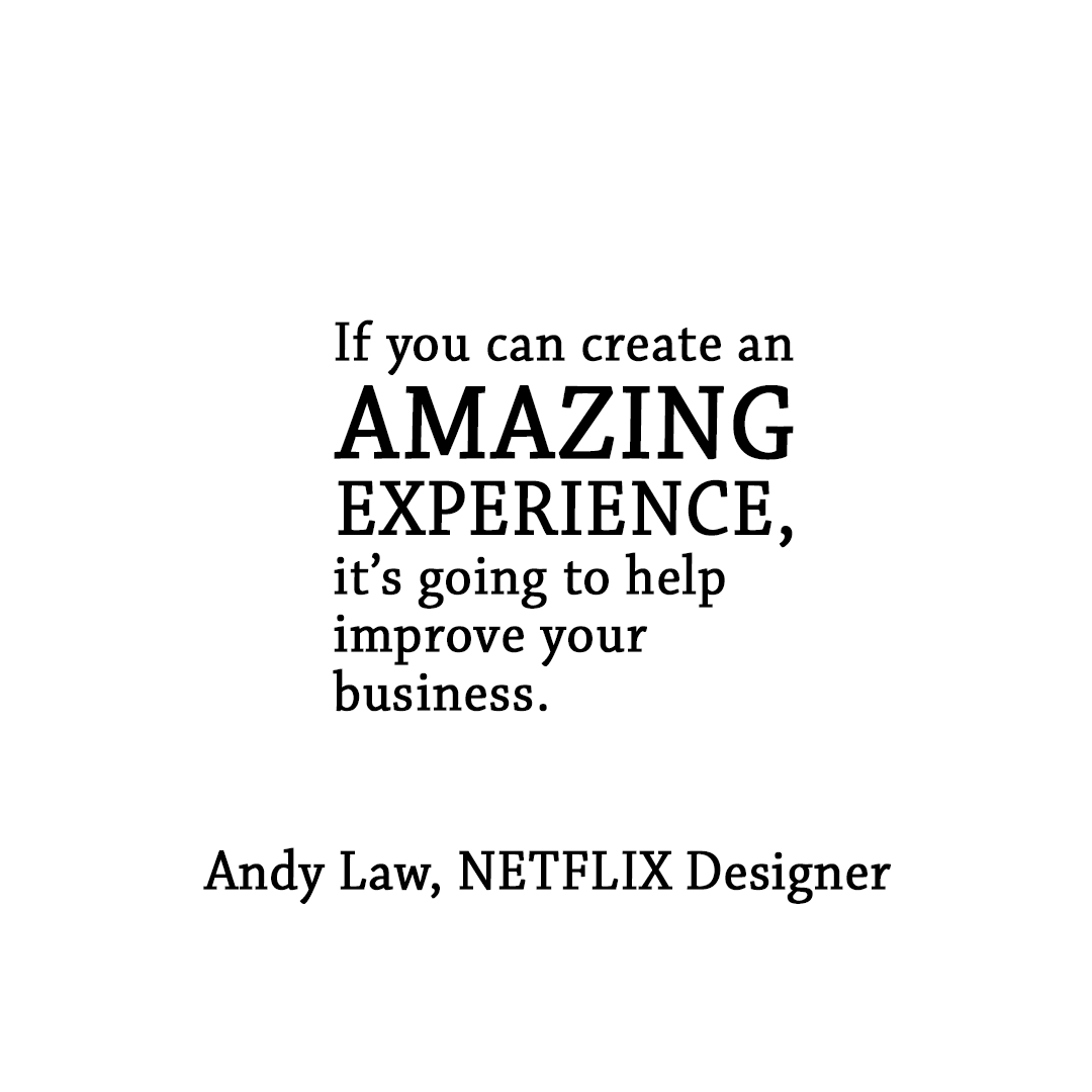 I read a really nice article this morning by <a href="/hubspot/">HubSpot</a> about promo videos and the final video they showcased was about the importance of good design on the #customerexperience. Within the video was this banger from <a href="/netflix/">Netflix</a> designer #andylaw Amazing = repeat business.