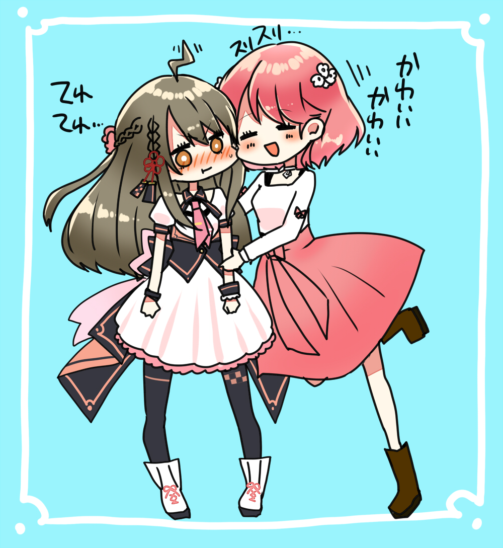 siokano_sukoda's tweet photo. 新衣装になってしおかの描くと画面がすごいピンクでかわよ( *//｀ω´//) https://t.co/Ediem6stor