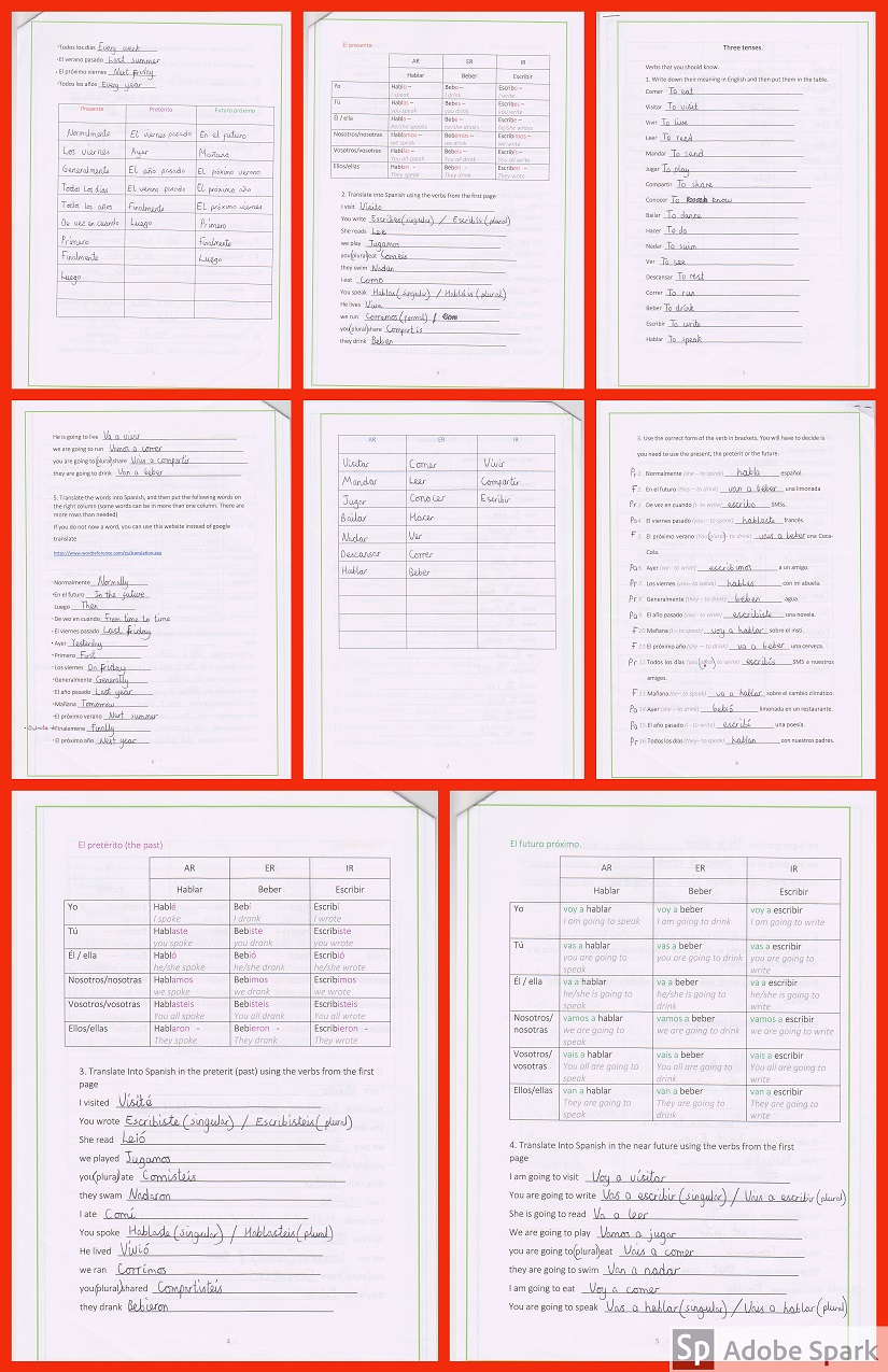 Audenshaw School Take A Look At The Exceptional Work Being Completed By Our Year8 Students For Spanish This Work Has Been Completed By A Lad In 8y Keep Up The
