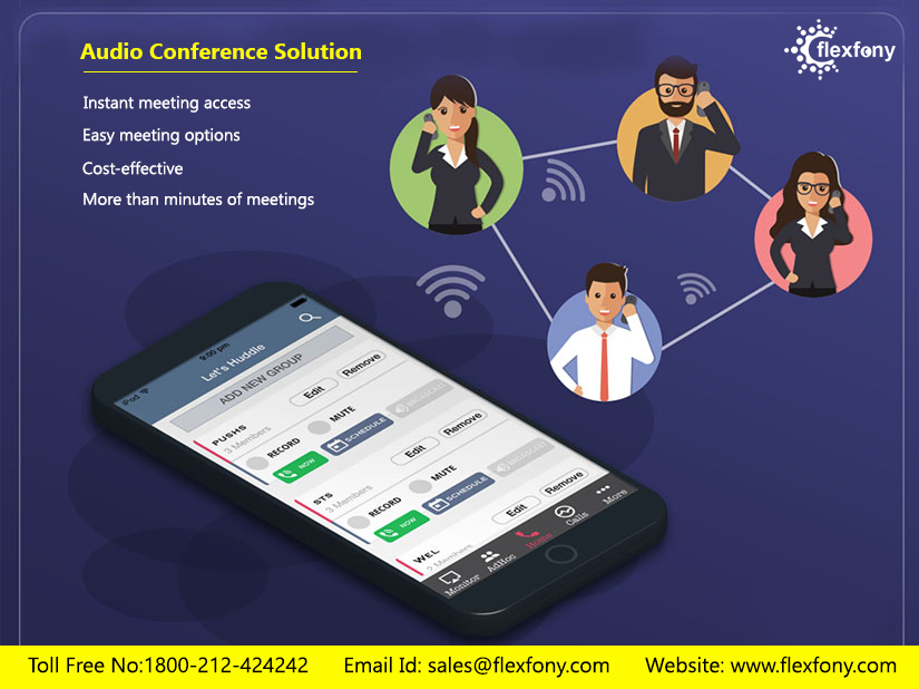 flexfony's tweet photo. Host your business meeting whenever you need and increase your business productivity through Audio Conferencing Solution.
Contact Toll-Free: 1800-212-424242
Email: sales@flexfony.com
#flexfony #Audioconference #cloudtech #telephony #business https://t.co/ZkzR4TtSv8