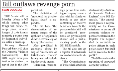 Brent Winter on X: "Domestic Violence Act to be amended to include ...