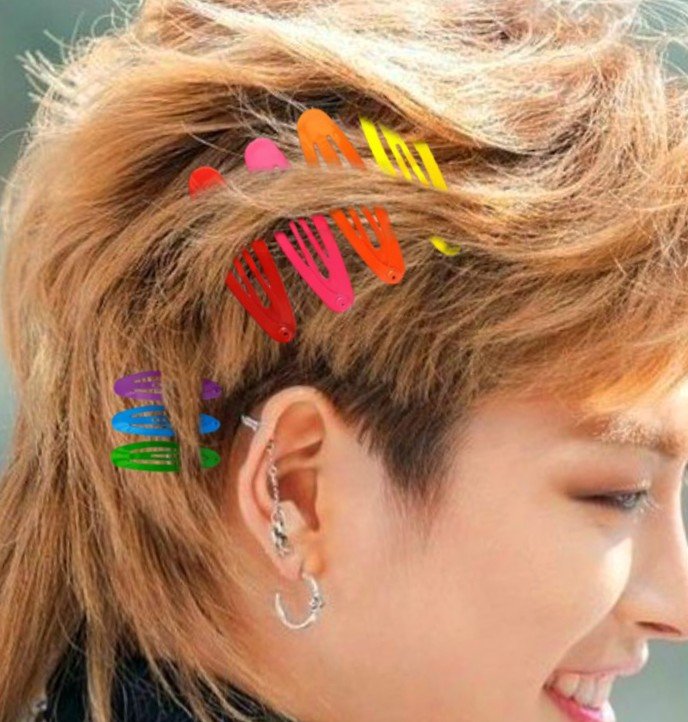 ateez with hair clips — a thread