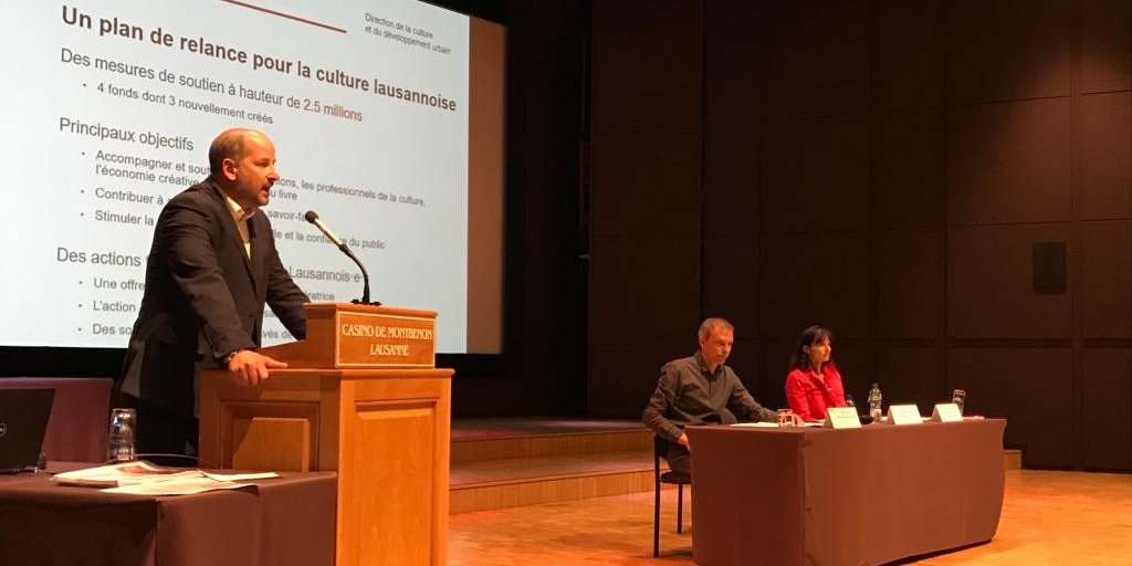 La Ville présente un plan de relance de l’activité culturelle à hauteur de 2.5 millions afin d’accompagner ce secteur particulièrement frappé par la crise liée au coronavirus. 
webapps.lausanne.ch/apps/actualite…