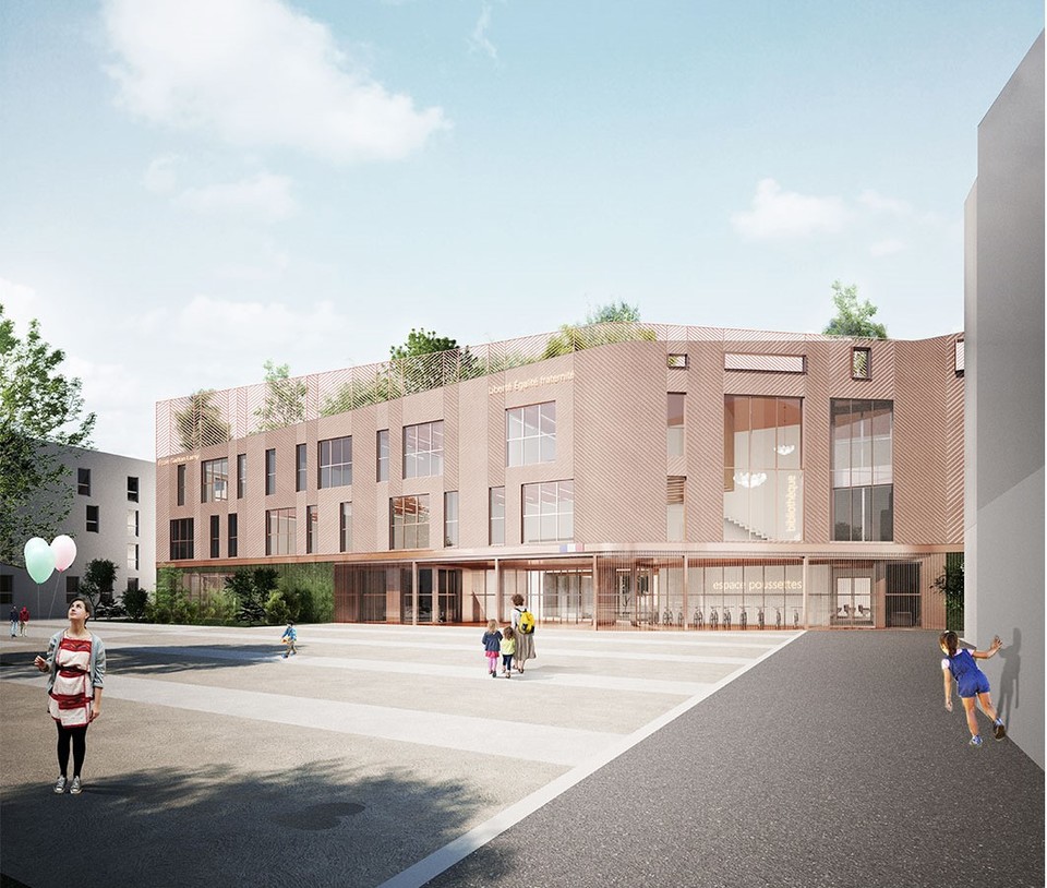 AgenceEngasser's tweet photo. PROJET [équipements] 

Groupe scolaire Malala Yousafzai à Aubervilliers (93) : il est composé d’une quinzaine de classes, 1 centre de loisirs, 2 salles polyvalentes, etc.

https://t.co/5MJnLInzsO

Perspectives : © Studio Alma

#engasser #architecture #teamArchi https://t.co/PjTkjEYYQN