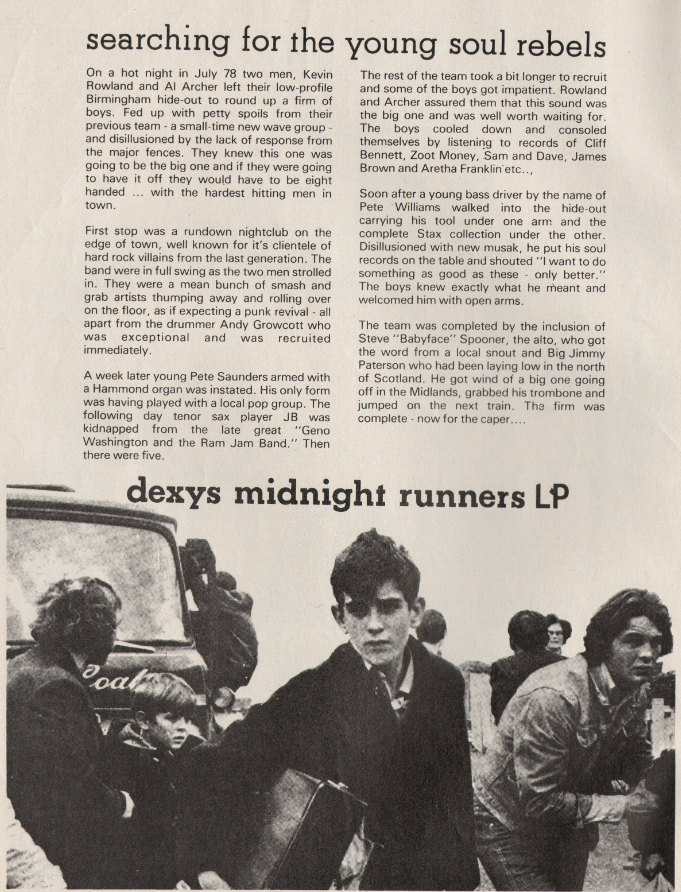 RecordPressAds's tweet photo. Dexy's Midnight Runners - Searching For The Young Soul Rebels, trade ad, July 1980.

#Dexys 
#DexysMidnightRunners 
#TradeAd 
#PressAd 
#VinylAd https://t.co/ggpKKBieFE