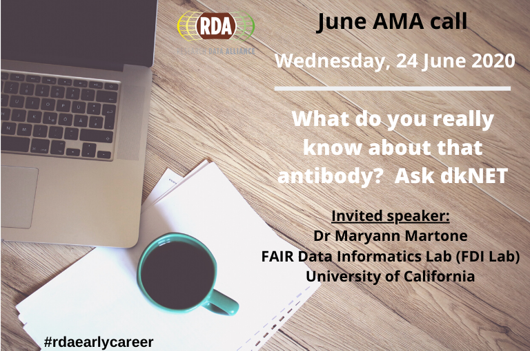 rdaeceig's tweet photo. 📢This Wed 24 June we are pleased to be running our June AMA with invited speaker Dr @memartone from FAIR Data Informatics Lab who will be explaining to us how @dkNET_Info works &amp; the possibilities for researchers. Check more info &amp; register here: https://t.co/K8GKQG3eIU https://t.co/Q3FU3MNQr3