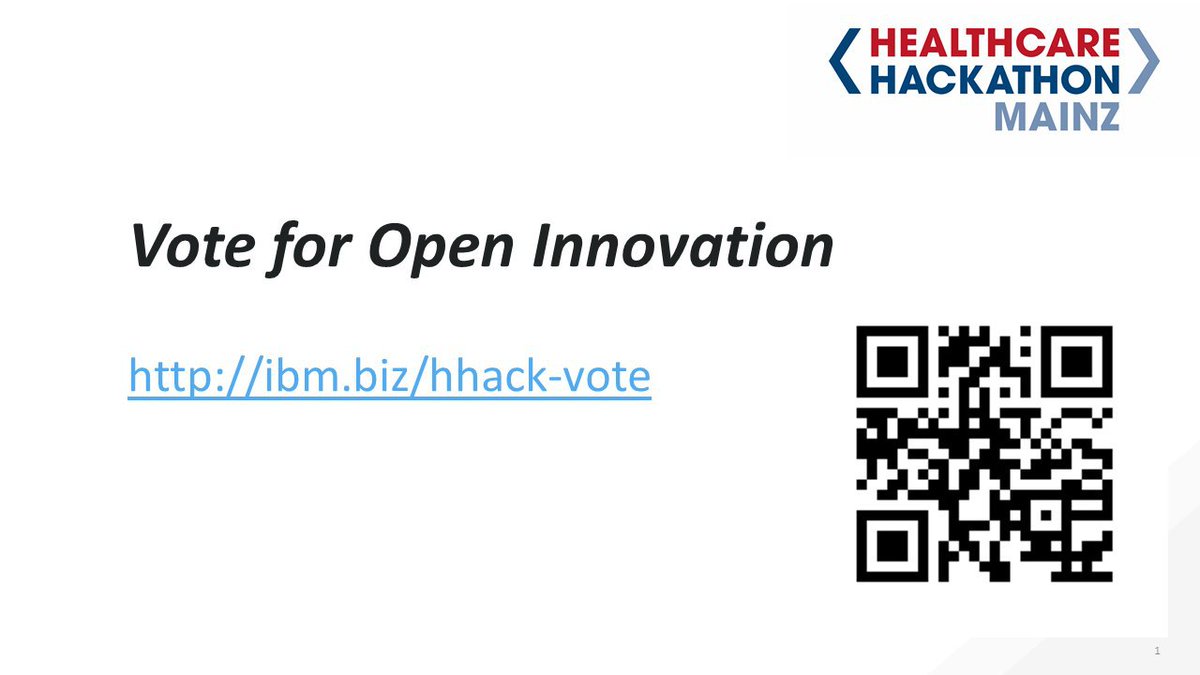 Time for pitches! Hier geht es zum Link zum Abstimmen für den Publikumspreis: ibm.biz/hhack-vote