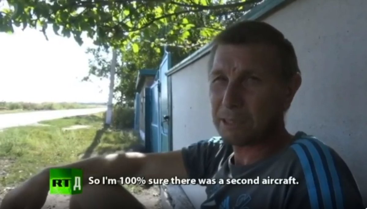 Now defense plays a sequence of witnesses who claim they saw Ukrainian warplanes shoot down MH17. Sources include RT, Graham Philips, and Bonanza Media