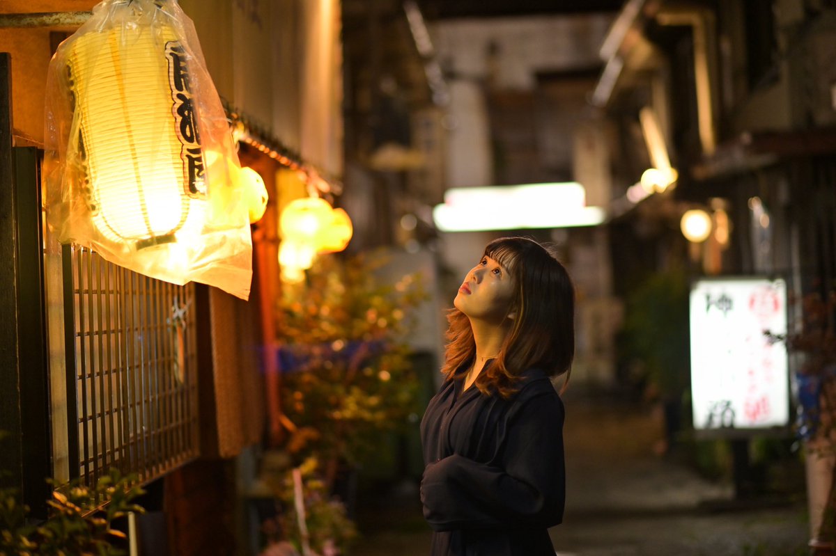 Kazuhiro 夜ポトレ2 モデル A R326 夜ポートレート 商店街ポートレート ファインダー越しの私の世界 クール