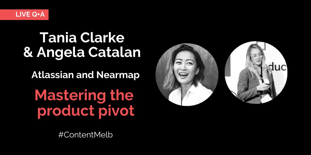 contentmelb's tweet photo. In this Wednesday's Q&amp;A we'll be talking to Tania Clarke (Atlassian) and Angela Catalan (Nearmap) about product positioning in a post COVID world and adapting your go-to-market strategies.

Register for the session now via Meetup at https://t.co/WqCalBI51Z. We'll see you there! https://t.co/gZNxtNYCIC