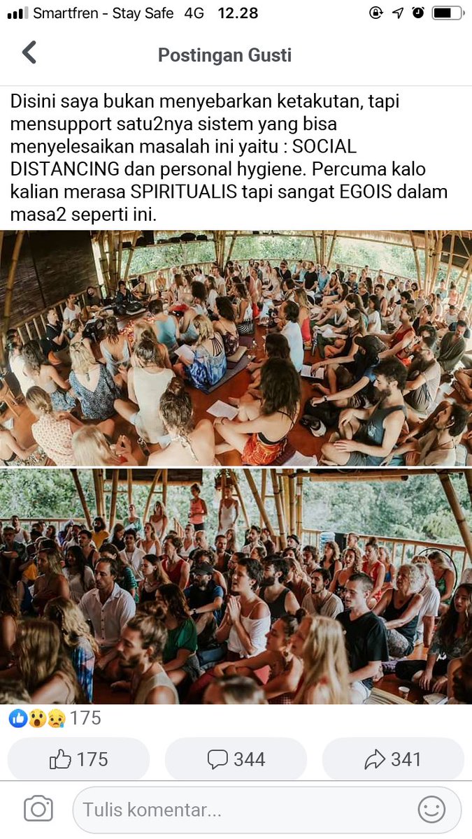 When one of the ways for healing ourselves is to push the ego down, I really not support this selfish movement. When we tried so hard to do social distancing, some of us still thinking to make their stress out with spreading stress to others. Please be wiser at this time.