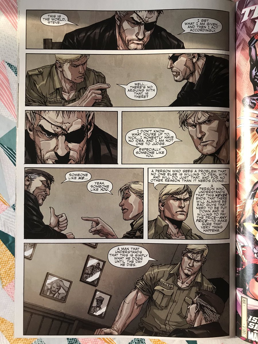 This is a powerful end to some pretty dramatic issues. I guess if you’re going to have a character cut to the heart of it all, Steve Rogers is pretty much the man for the job every time ...