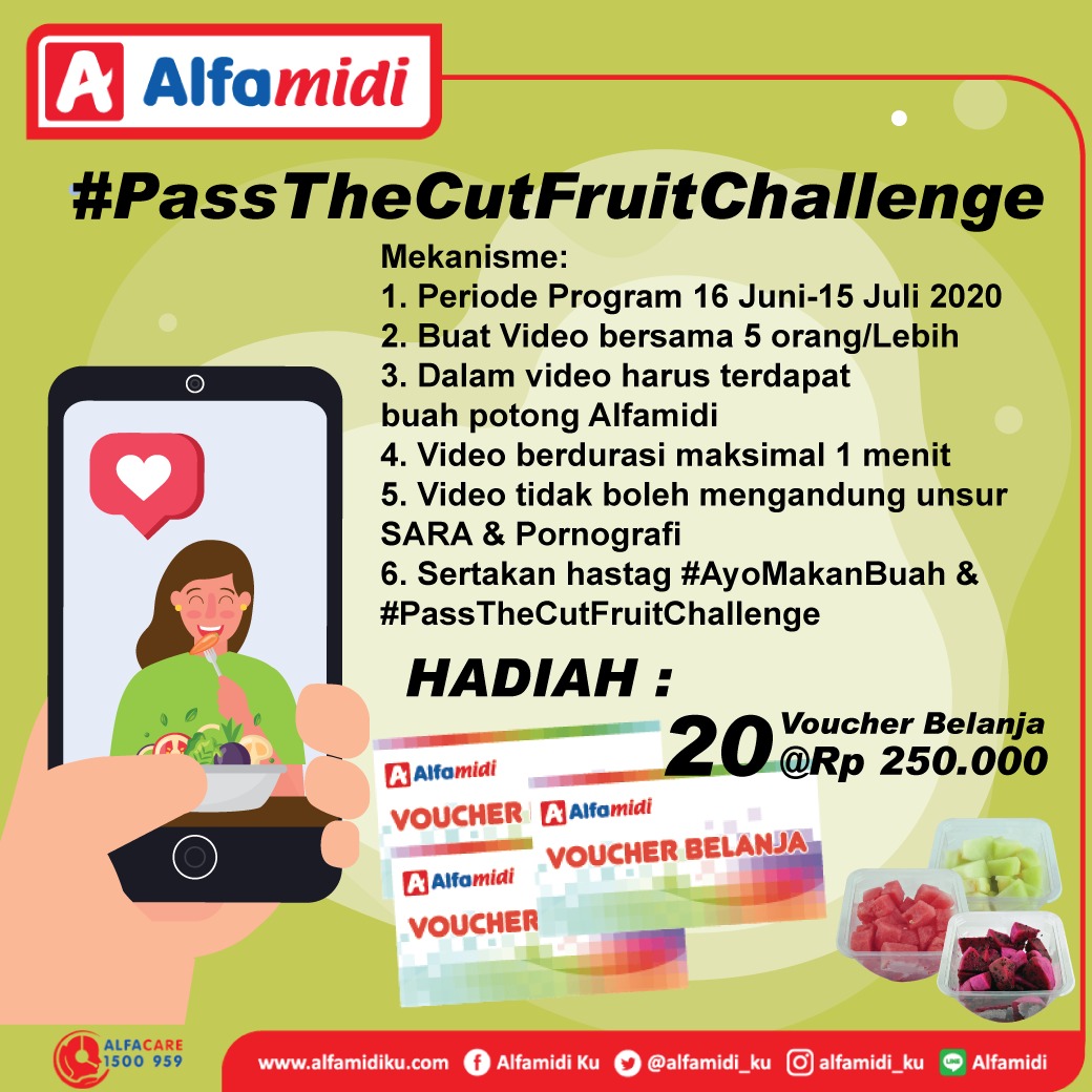 alfamidi_ku's tweet photo. Ikutan #PassTheFruitChallenge yuk di Alfamidi dapatkan hadiahnya!
Jangan lupa makan buah ya.. #AyomakanBuah #alfamidihadirmelayani https://t.co/fgFmlg0l2o