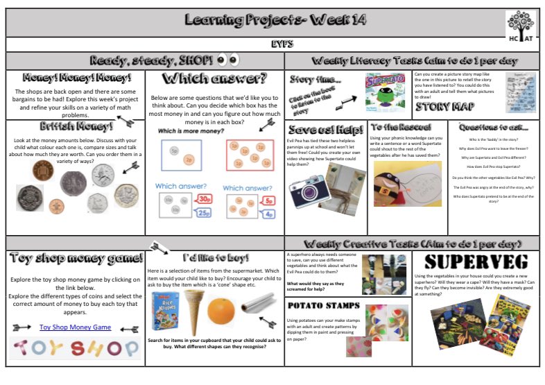 What a beautiful Monday morning! 🌞    Don’t forget to log onto seesaw and share your home learning. We’d love to see it on twitter too! Home learning is available to all year groups. 

hcacademytrust.education/hcat-homeworki…

#HomeLearningUK #Week14