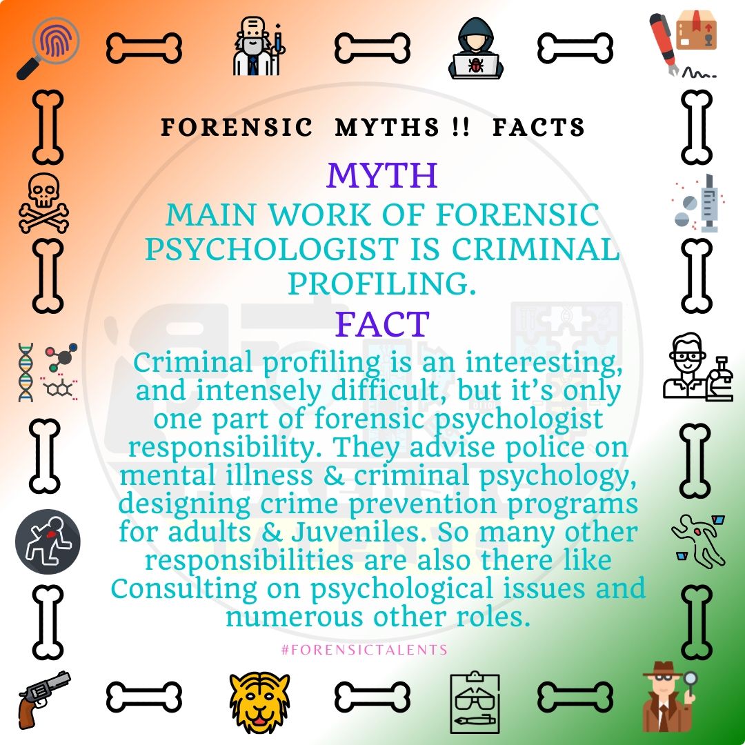 Forensic Talents India On Twitter: ":) Forensic Myths !! Truth :) Main Work  Of #Forensic #Psychologist Is #Criminal #Profiling. #Fingerprints  #Crimescene #Forensictalents #Forensic #Forensicindia #Indian  #Investigation #Forensicpuzzle #Forensicfiles ...