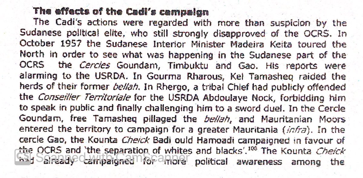 USRDA strongly opposed Saharan independence & the OCRS (Common Organization of Saharan Regions) project, withdrawing Mali from it in 1962. The Tuareg & Moors were to be kept under Mali’s rule.