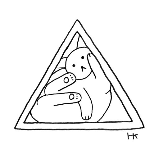 読書と、さんかく△ねこちゃん