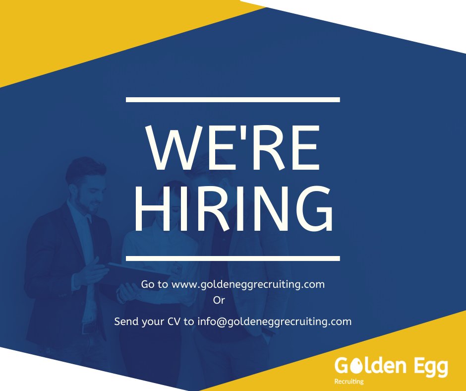 We're #hiring! If you're looking for #work, or if you're looking for #staff, get in touch. We work all over the UK &amp; across all industries.

Don't hang back! #GoforGoldenEgg 

📞  0161 974 7080
💻  goldeneggrecruiting.com
📧   info@goldeneggrecruiting.com