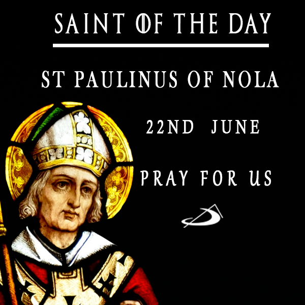 StPaulBooks's tweet photo. June 22 St Paulinus of Nola Bishop Confessor 
#SaintOftheday #Saints #CatholicChurch One of the most cultured men of his age, Paulinus became famed for his scientific knowledge, his ecclesiastical writings and Christian poems. He had a miraculous power over the forces of evil. https://t.co/G2o6gmV124