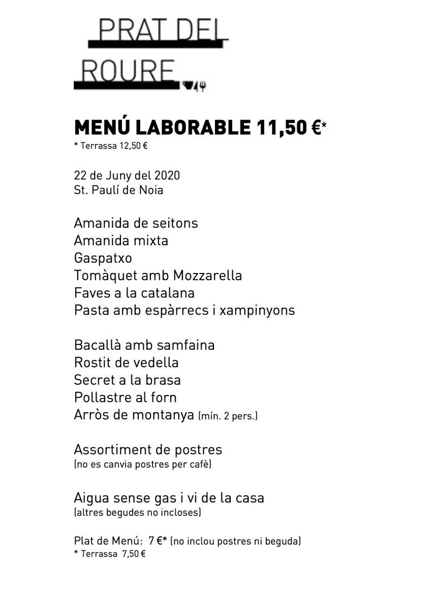 Avui 21 de juny us proposem de menú