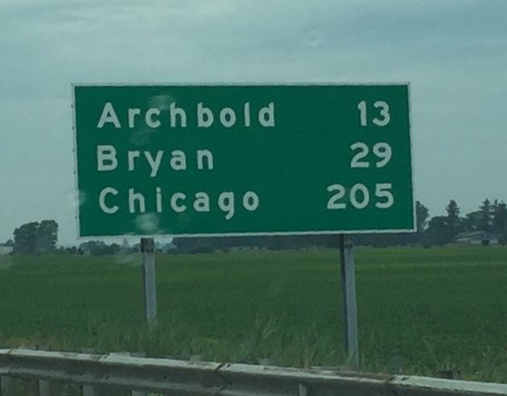 I had always planned to stop off in South Bend, Indiana for lunch. Partially because it’s called South Bend and partially because it’s the home of Notre Dame University, alma mater of Jed Bartlet. Criminal lawyers will understand why I nearly changed plans on seeing these signs: