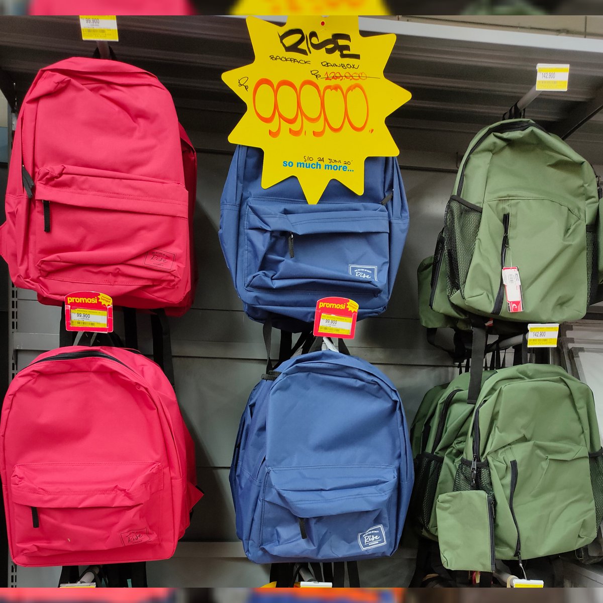 HypermartP's tweet image. Hay Pelanggan setia hypermart Pakuwon Surabaya
Dapatkan promo menarik pembelian Tas Rise BackPack Rainbow dengan harga Rp99.900 saja di Hypermart Pakuwon Surabaya

Promosi sampai tgl 24 Juni 2020
#hypermartpakuwon #hypermartid