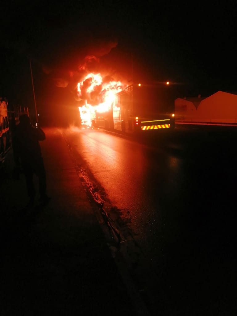CityofCT's tweet photo. Commuters to suffer after MyCiTi buses, station set alight.

This weekend marks one of the worst in the 10-year history of the MyCiTi service with violent attacks on assets and infrastructure in the Milnerton and Dunoon areas. 

Read more: https://t.co/2IxMQ4s3Dv

#CTNews https://t.co/j1hmFOSUD2