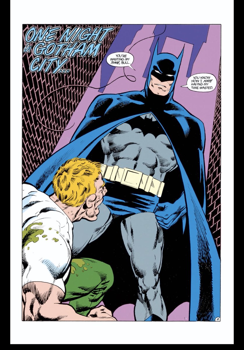 Scenes like these are IMO used disingenuously by people who like to sound very smart and pithy by saying Batman is a billionaire who beats up poor people. Like, sure; but what he’s doing here is in service of stopping a supervillain. I think it’s a meaningful distinction anyway.