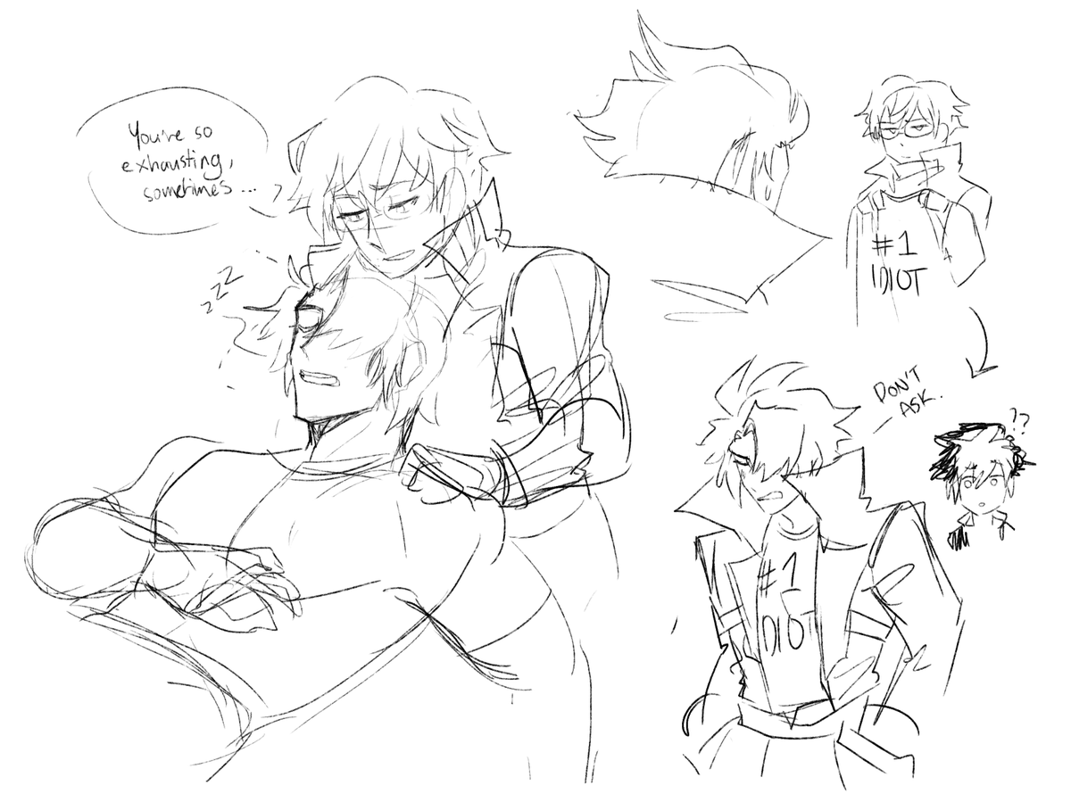 (sketches) in this house I believe in gordeau and chaos holding hands, at this time i am not taking criticism