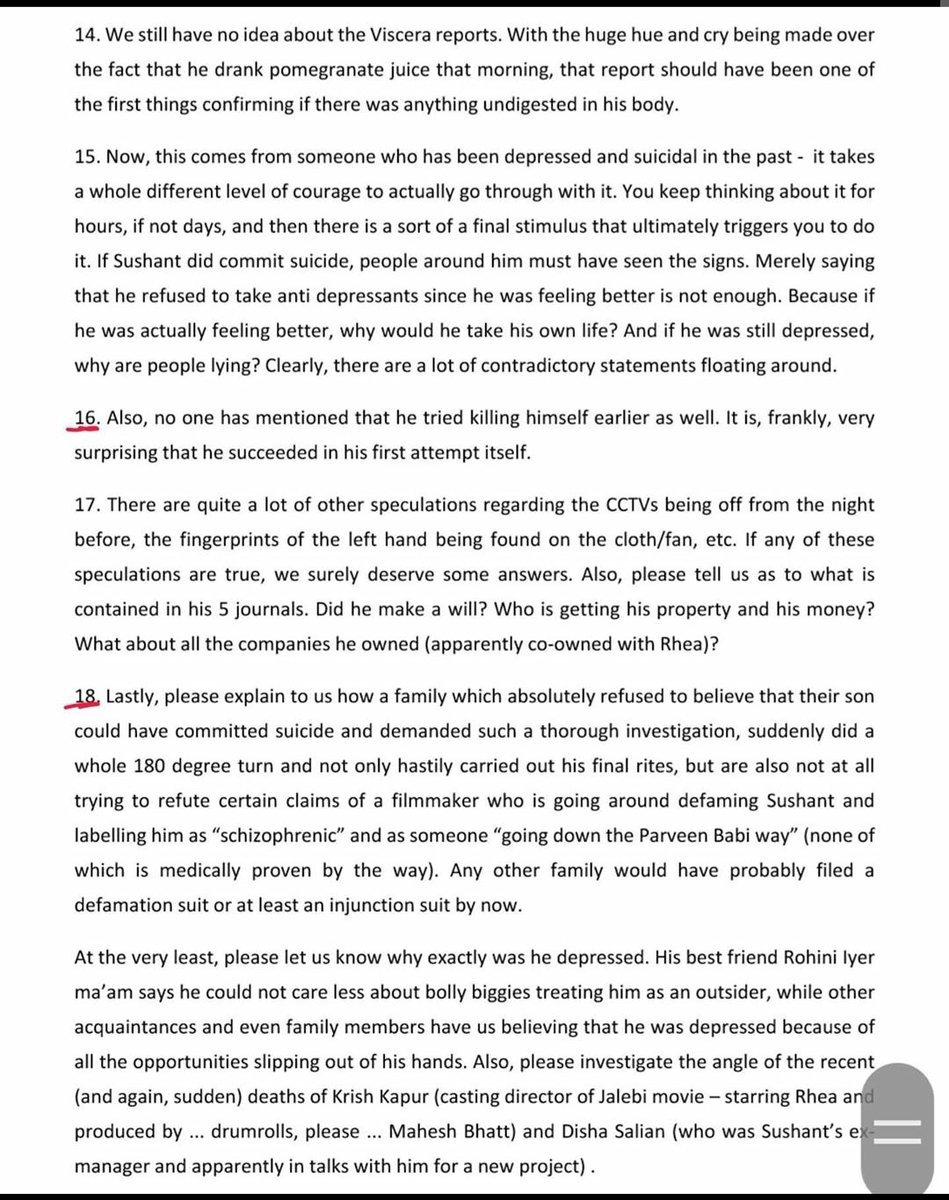 blogsent1's tweet photo. Please have look on these questions regarding #SushantSinghRajput death asked by law student

#CBIEnquiryForSushantSinghRajput #SushantSingh #CBIEnquiryForSushantSinghRajput #Police #SushantNoMore #COVID19 #Covid_19 #sushantsinghrajputRIP https://t.co/FxfRmCPJhP
